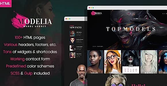 Modelia - Modeling Agency HTML Template