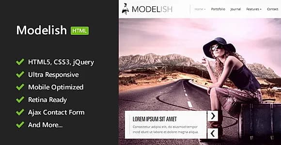 Modelish - HTML5 Site Template