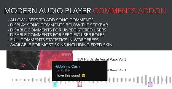 Modern Audio Player Comments AddOn