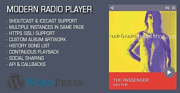 Modern Radio Player Wordpress Plugin