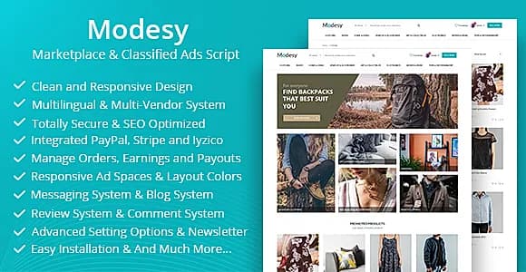 Modesy - Marketplace & Classified Ads Script