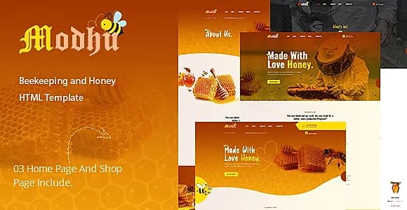 Modhu - Beekeeping and Honey HTML Template