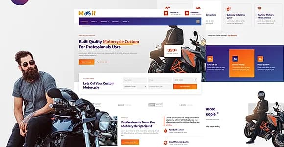 Modif - Custom Motorcycle Elementor Template Kit