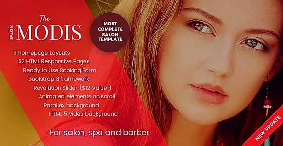 Modis - Salon, Spa & Barber Website Template