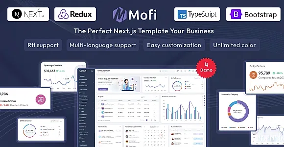 Mofi – React Nextjs Admin & Dashboard Template