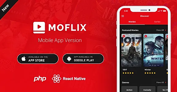 MoFlix Mobile App - React Native - Movies - TV Series