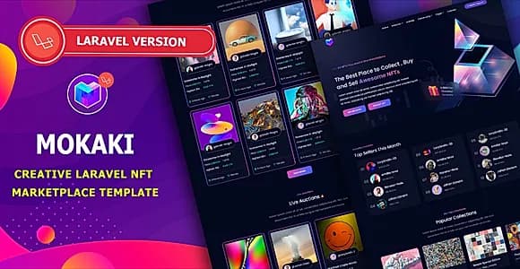 Mokaki - Laravel NFT Marketplace Template