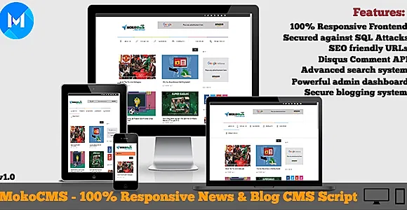 MokoCMS - Responsive News and Blog Portal CMS Script