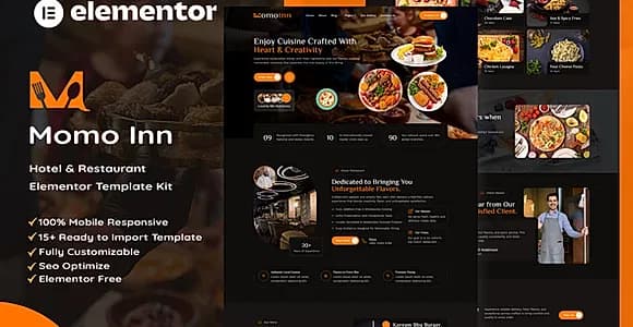 MomoInn - Hotel & Restaurant Elementor Template Kit