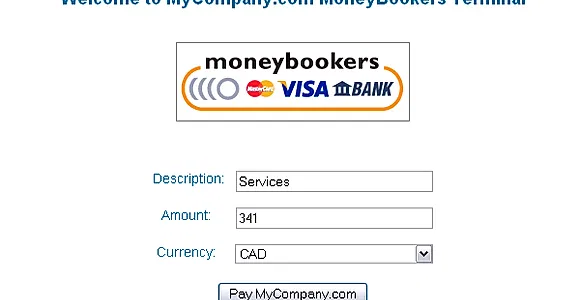 MoneyBookers Payment Terminal
