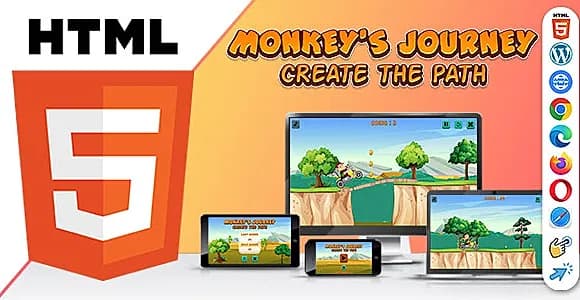 Monkey's Journey Game (HTML5) Create The Path