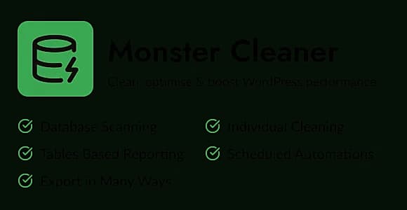 Monster Cleaner – Clean, optimize, and boost WordPress performance