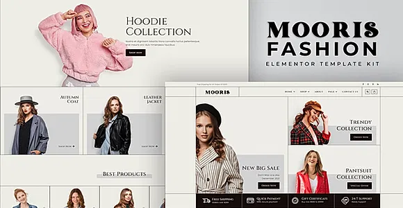 Mooris - WooCommerce Fashion Elementor Template Kit
