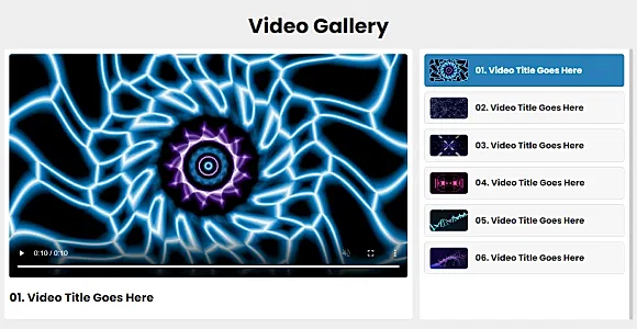 Moro - Custom Video Playlist Gallery