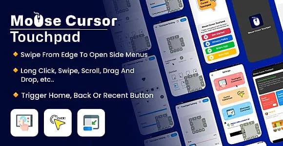 Mouse Cursor Touchpad - Touchpad for Big Mobile and Tablet - One Handed Mode - Mouse Pointer