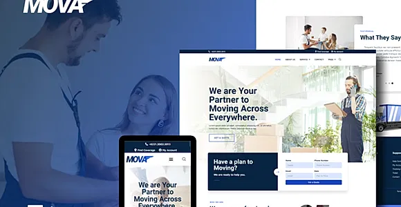 Mova - Moving Company Elementor Template Kit