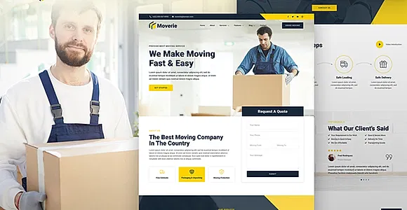 Moverie – Movers & Packers Service Elementor Template Kit
