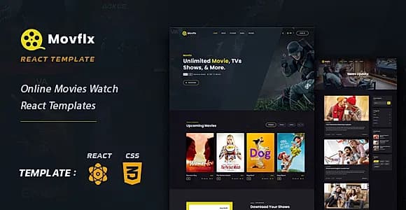 Movflx - Video Production and Movie REACT JS Template