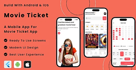 Movie Ticket App - Flutter Mobile App Template