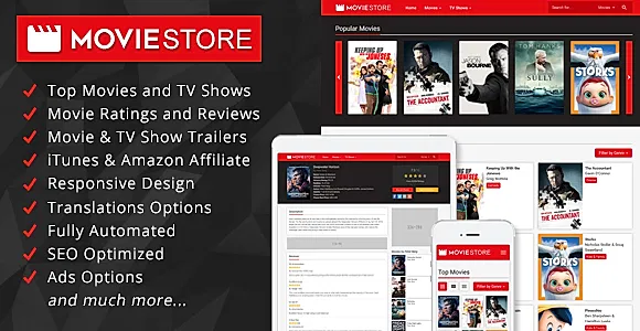 MovieStore - Movies and TV Shows Affiliate Script