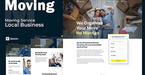 Moving Service - Local Business Elementor Template Kit