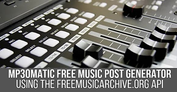Mp3omatic Free Music Automatic Post Generator WordPress Plugin