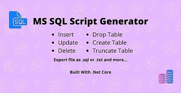 MS SQL Script Generator