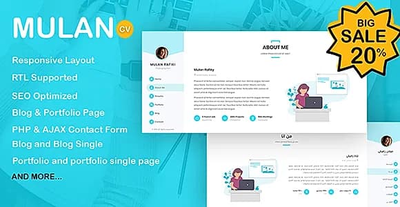 Mulan - Resume / CV Template + RTL