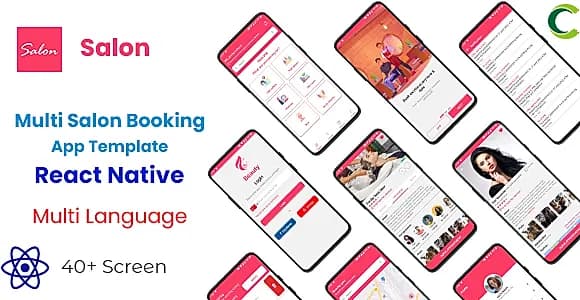 Multi Salon Appointment Booking App Template in React Native | Online Salon, Spa Booking App | Salon