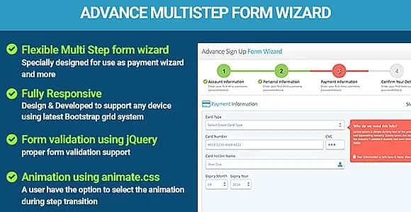 Multi Step Form Wizard jQuery Validation