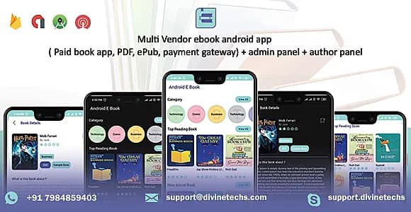 Multi-Vendor ebook ios App (Paid book app, PDF, ePub, payment gateway) + admin panel, Author panel