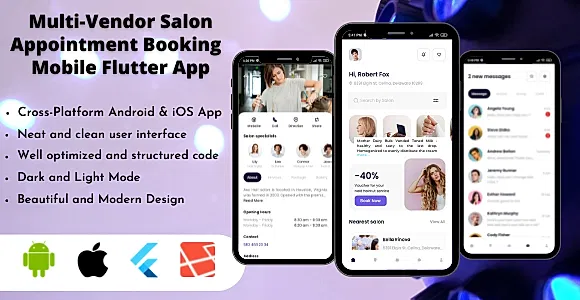 Multi-Vendor Salon Appointment Booking App - Flutter UI Kit