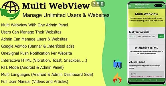 Multi WebView + Admin Panel