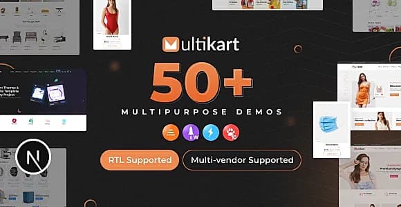 Multikart - React Next JS Multipurpose Ecommerce, React Hooks , Context API