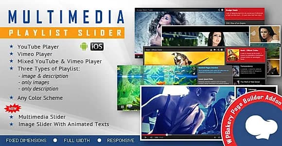 Multimedia Playlist Slider Addon for WPBakery Page Builder