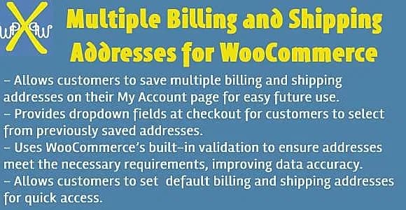 Multiple Billing and Shipping Addresses for WooCommerce Checkout