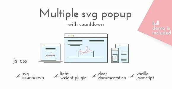 Multiple SVG Popup with Countdown