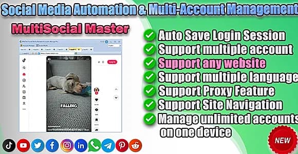 MultiSocial Master–Social Media Automation & Multi-Account Management