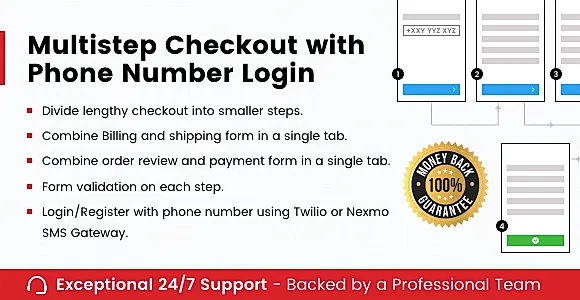 Multistep Checkout with Phone Number Login