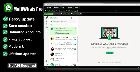 MultiWhats Pro - WhatsApp Accounts Manager with Proxy Support & Multi login
