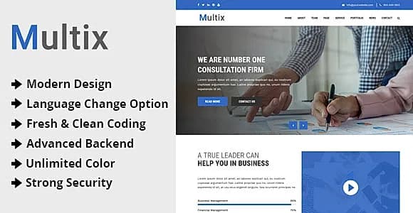 Multix - Multipurpose Website CMS with Codeigniter
