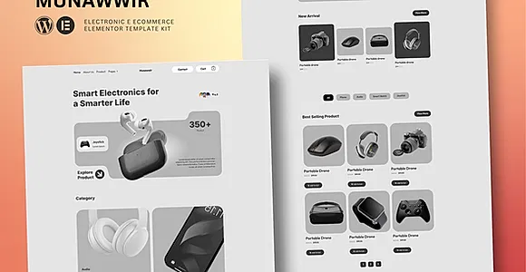 Munawwir - E-Commerce Electronics Store Elementor Template Kit
