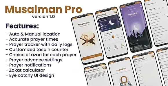 Musalman Pro App: Prayer Times, Tasbih Counter, Zakat Calculator & More