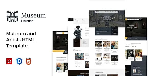 Museum - Exhibition and Artists HTML Template