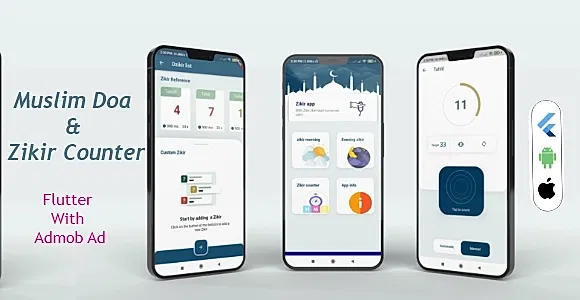 Muslim Doa & Zikir Counter App Flutter With Admob Ad