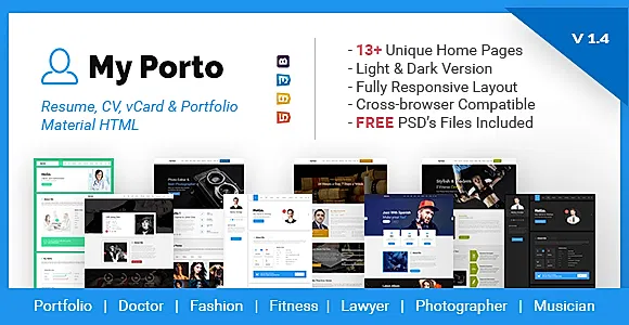 My Porto- Resume and vCard HTML Template