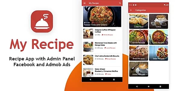 My Recipe App with Admin Panel , Facebook and Admob Ads