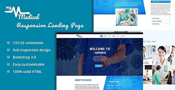 myMedical - Health & Doctor Landing Page HTML Template