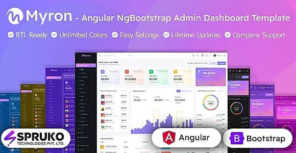 Myron - Angular NgBootstrap Admin Panel Template