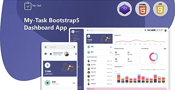 Mytask - Hr, Project Management Admin Template